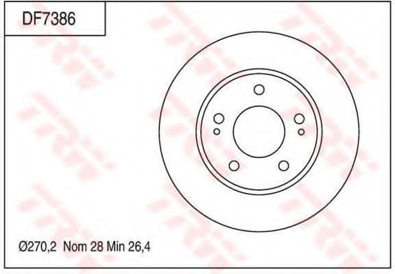 TRW DF7386 Brake Disc